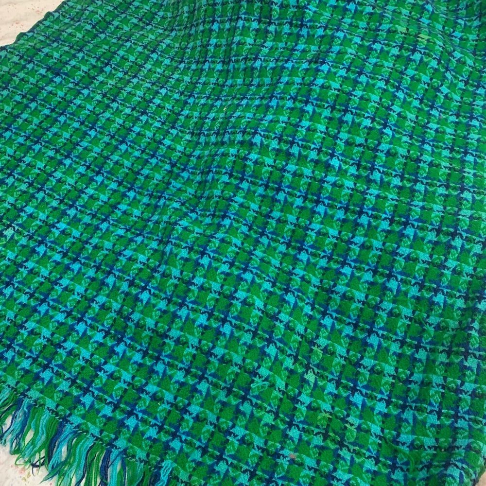 Vintage Mid Century Pendleton Houndstooth Throw